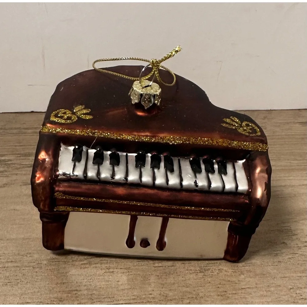 Old World Christmas Glass Blown‎ Grand Piano Ornament Musical Holiday Decor